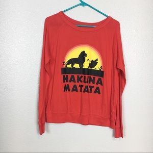 Disney | lion King Hakuna Matata  Red Sweatshirt